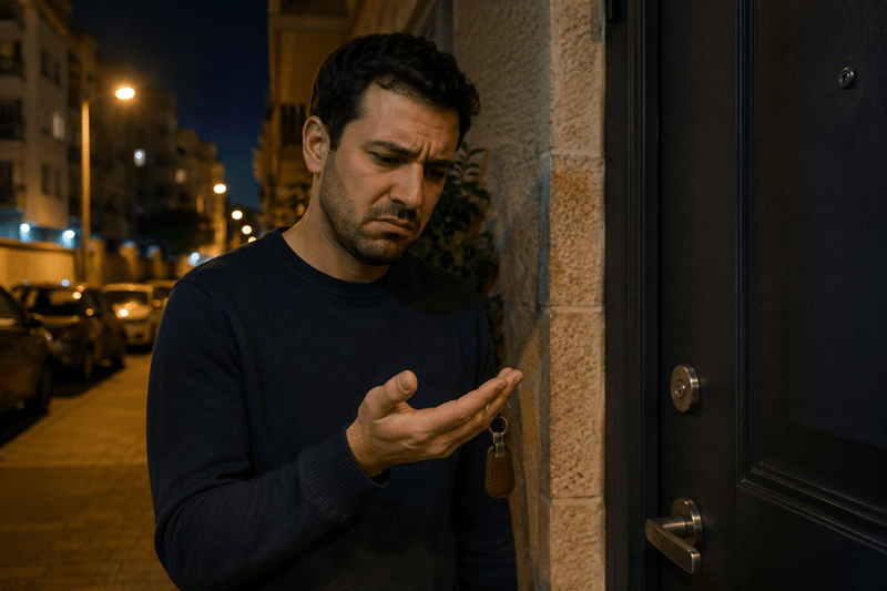מה לעשות ולא לעשות אם ננעלתם מחוץ לבית באשקלון